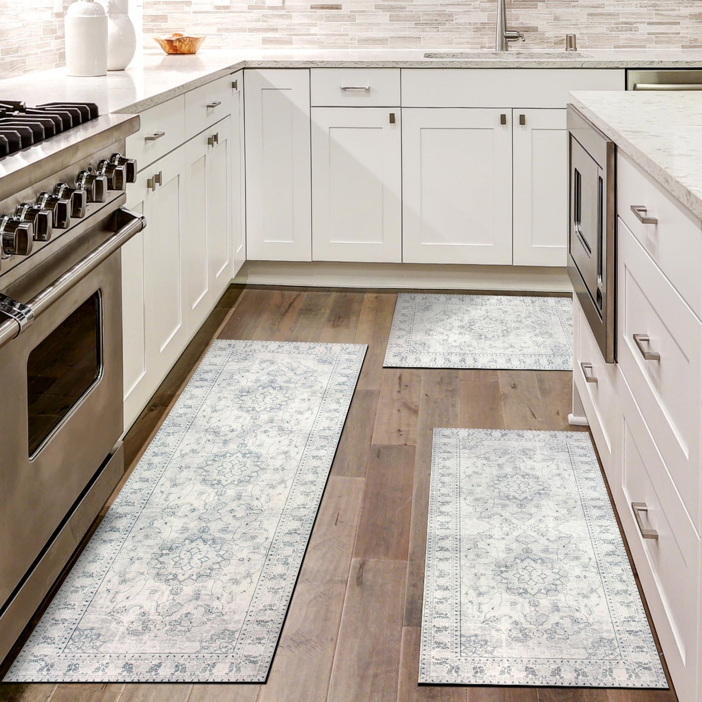 ArrangeWell Kitchen Rugs Sets of 3 Washable Kitchen Mats