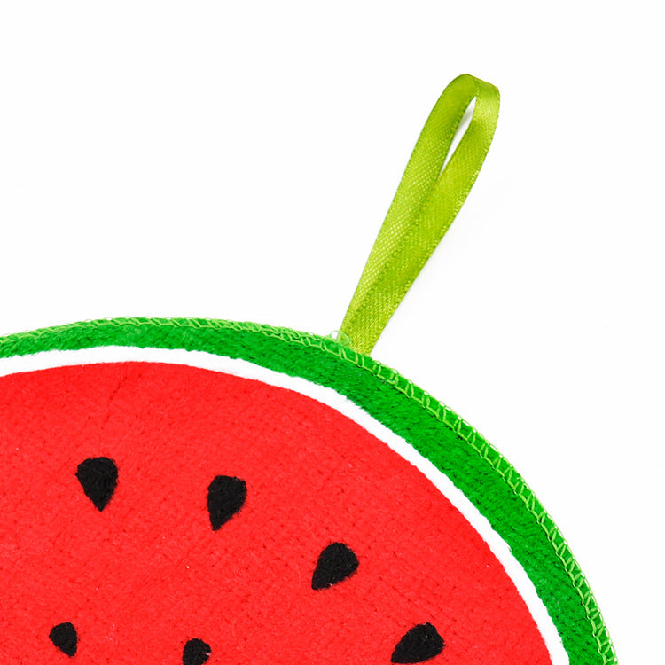Hanging Cartoon Fruit Pattern Kitchen Towels (Set)