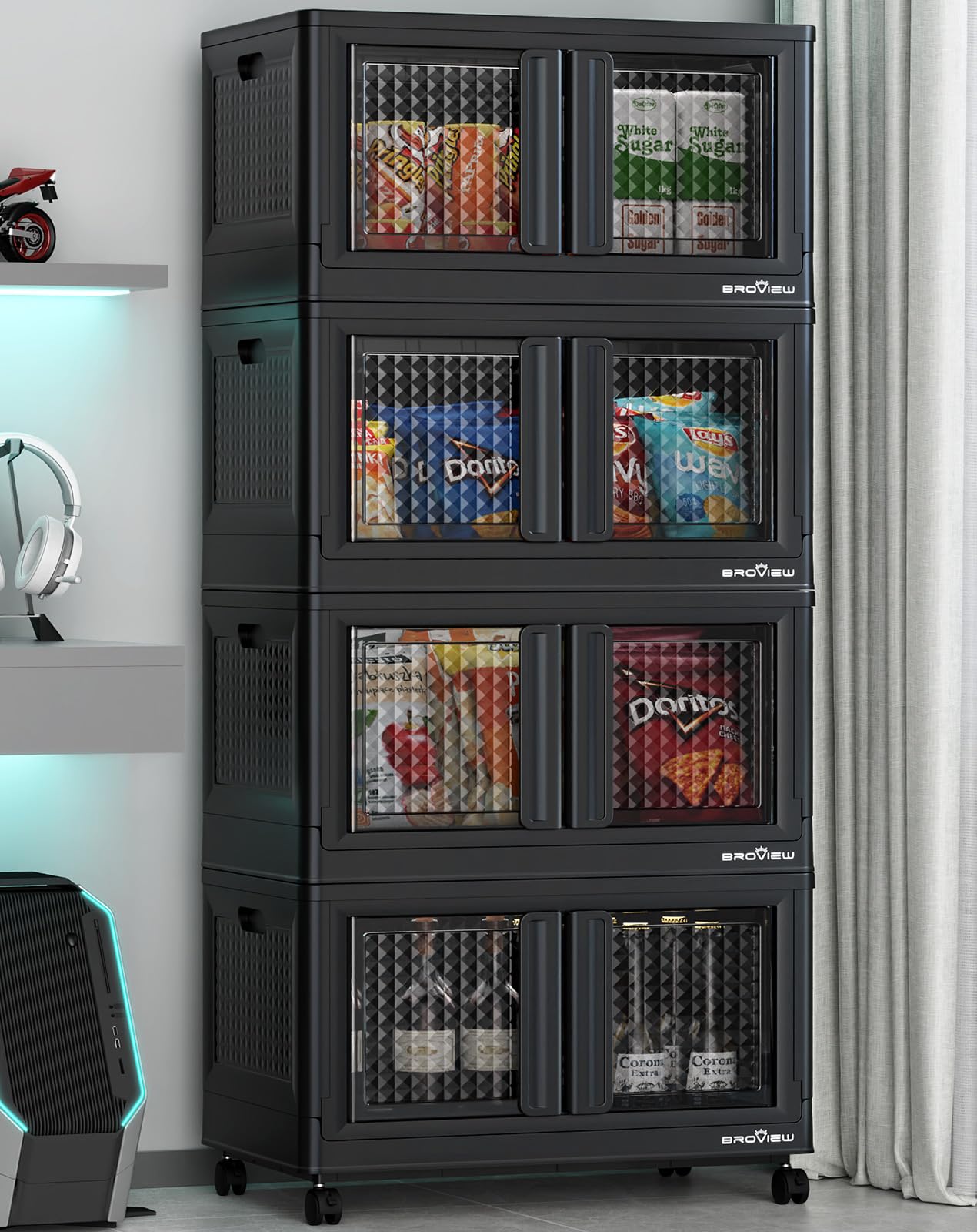 Storage Cabinet 320Qt with Bins And Lids