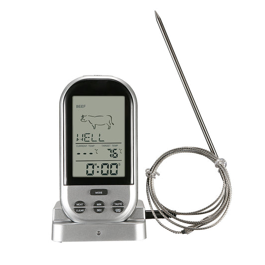 Wireless BBQ Meat Thermometer with Timer for Cooking