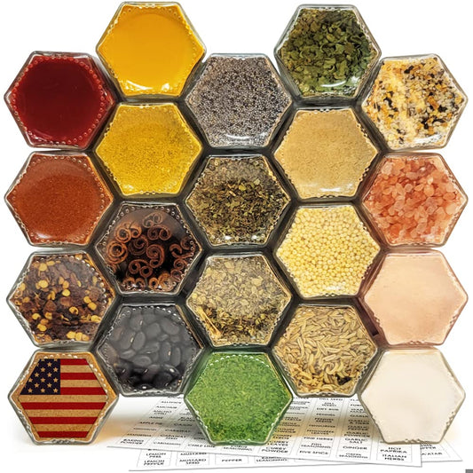 20 Set Magnetic Spice Jars