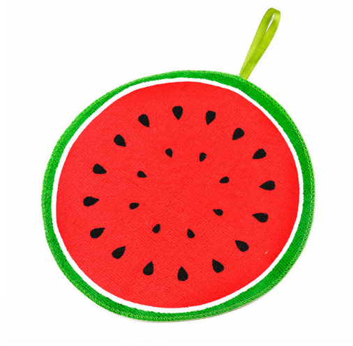 Hanging Cartoon Fruit Pattern Kitchen Towels (Set)